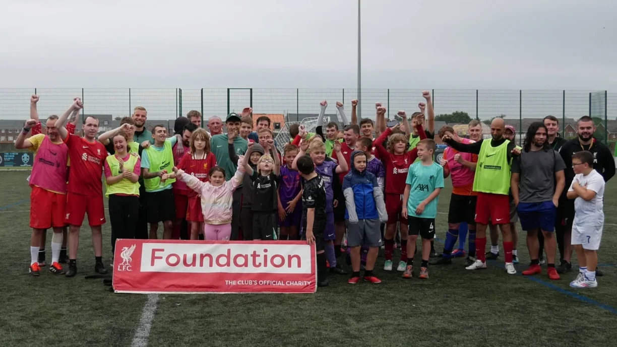 Stefan Bajcetic and Vitezslav Jaros Surprise Visit to LFC Foundation Inclusion Camp
