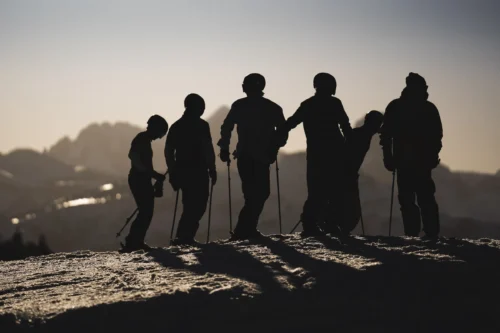Skiiers-in-Shadows-on-the-slopes