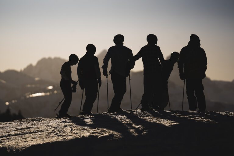 Skiiers-in-Shadows-on-the-slopes