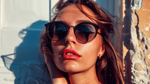 Woman wearing sunglasses