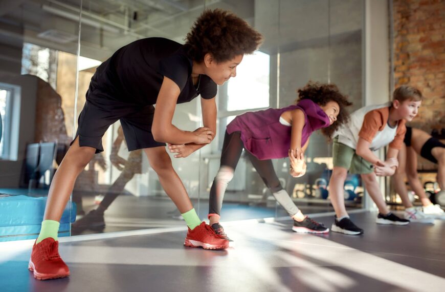 Young people exercising