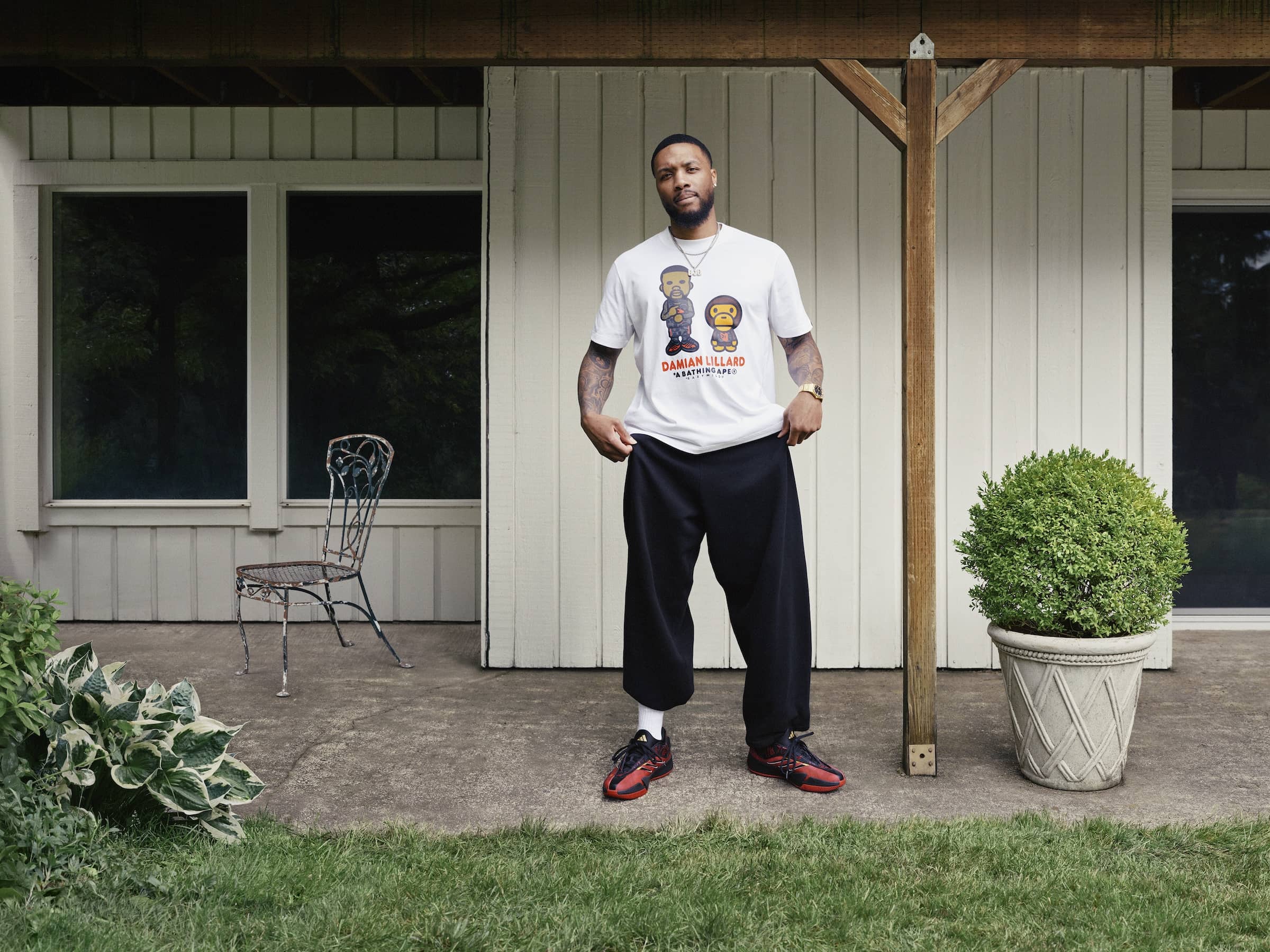 adidas and Damian Lillard Drop Dame 9 BAPE Collaboration Sustain Health Magazine