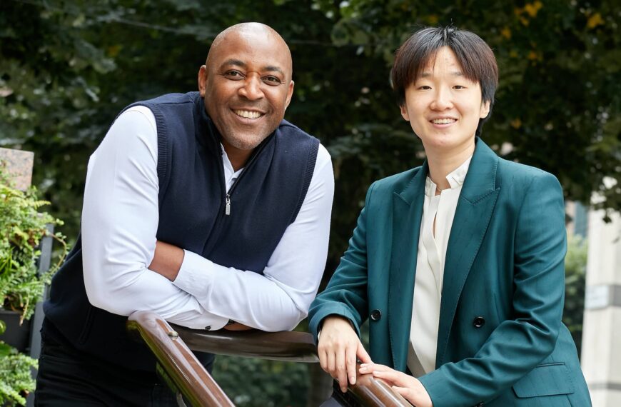 CEO Alvina Chen with Darren Campbell