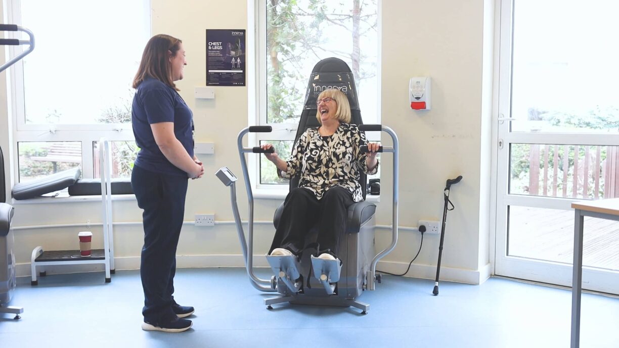 Dr Gillian Sweeney (Occupational Therapy Advanced Practitioner (Stroke) NHS Lanarkshire) & Veronica (Stroke patient at University Hospital WishawNHS Lanarkshire)