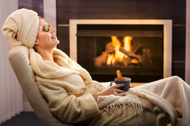 Winter Skincare Routine by the fire