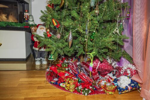 Presents under Christmas Tree