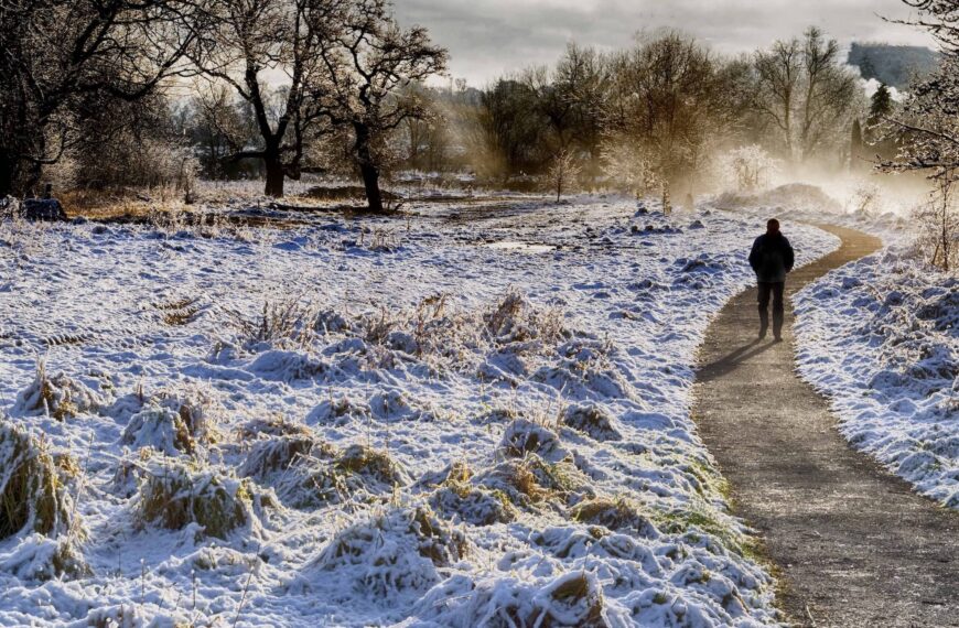 Winter Image of Clyde Walkway, Scotland