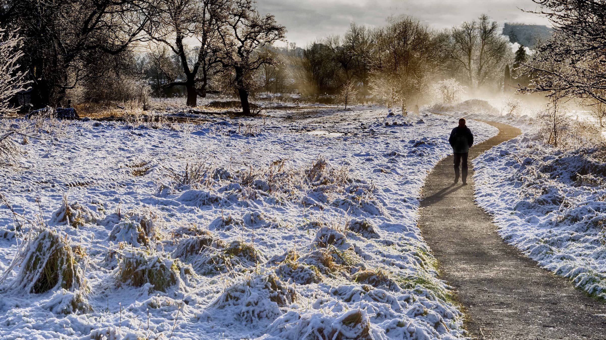 Winter Image of Clyde Walkway, Scotland