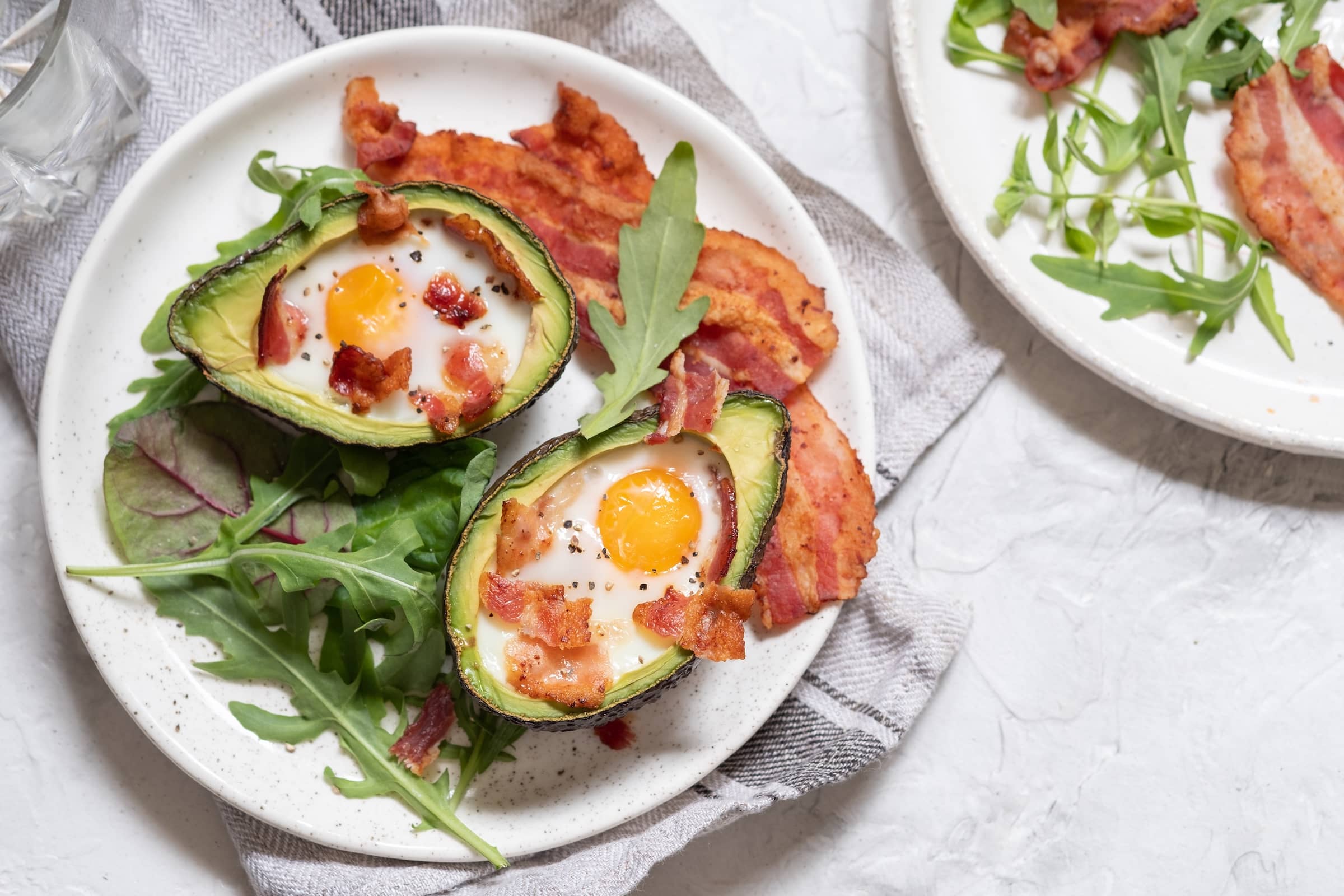 Avocado Egg Boats with bacon