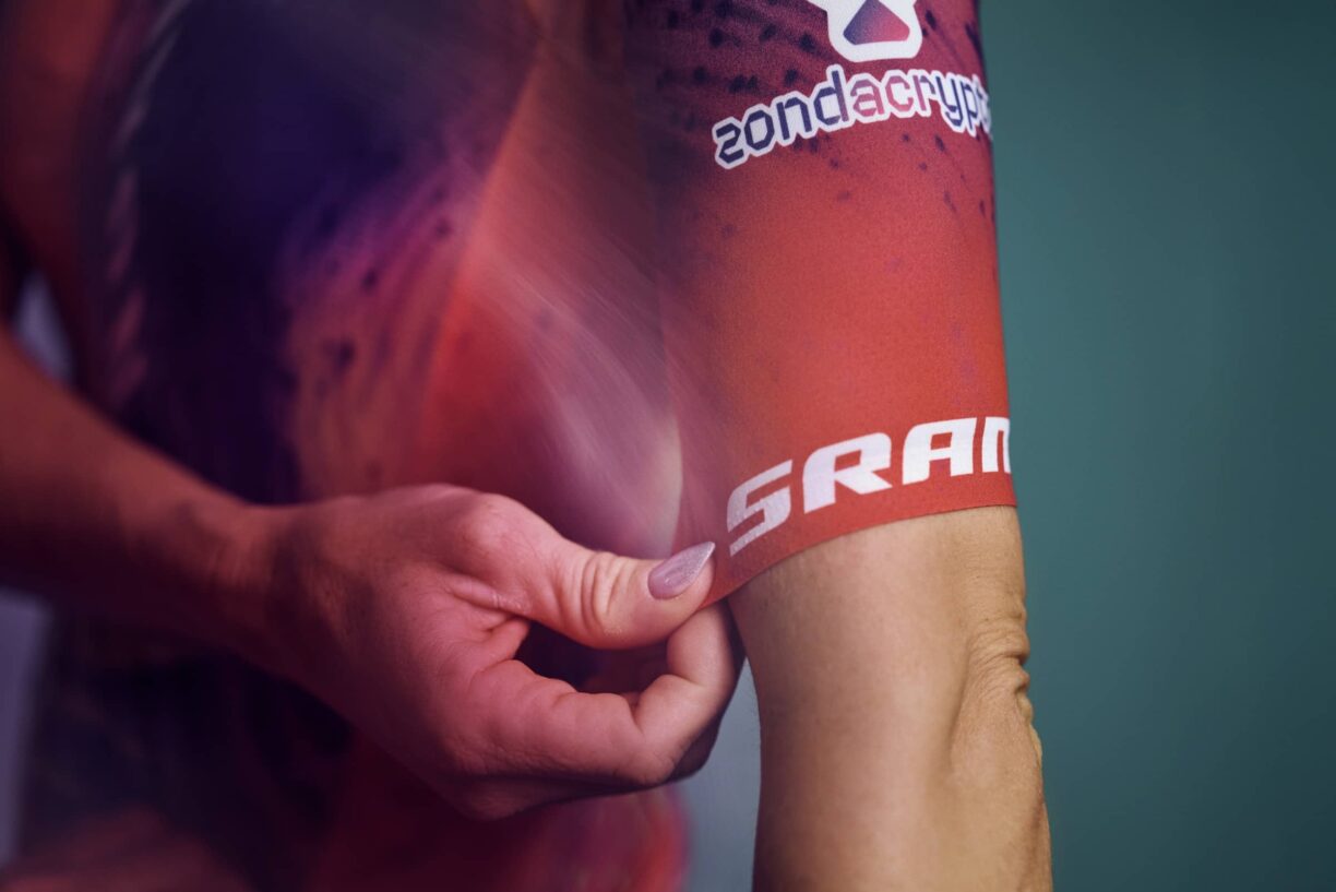 Cyclists Wearing Canyon::SRAM Racing Kit