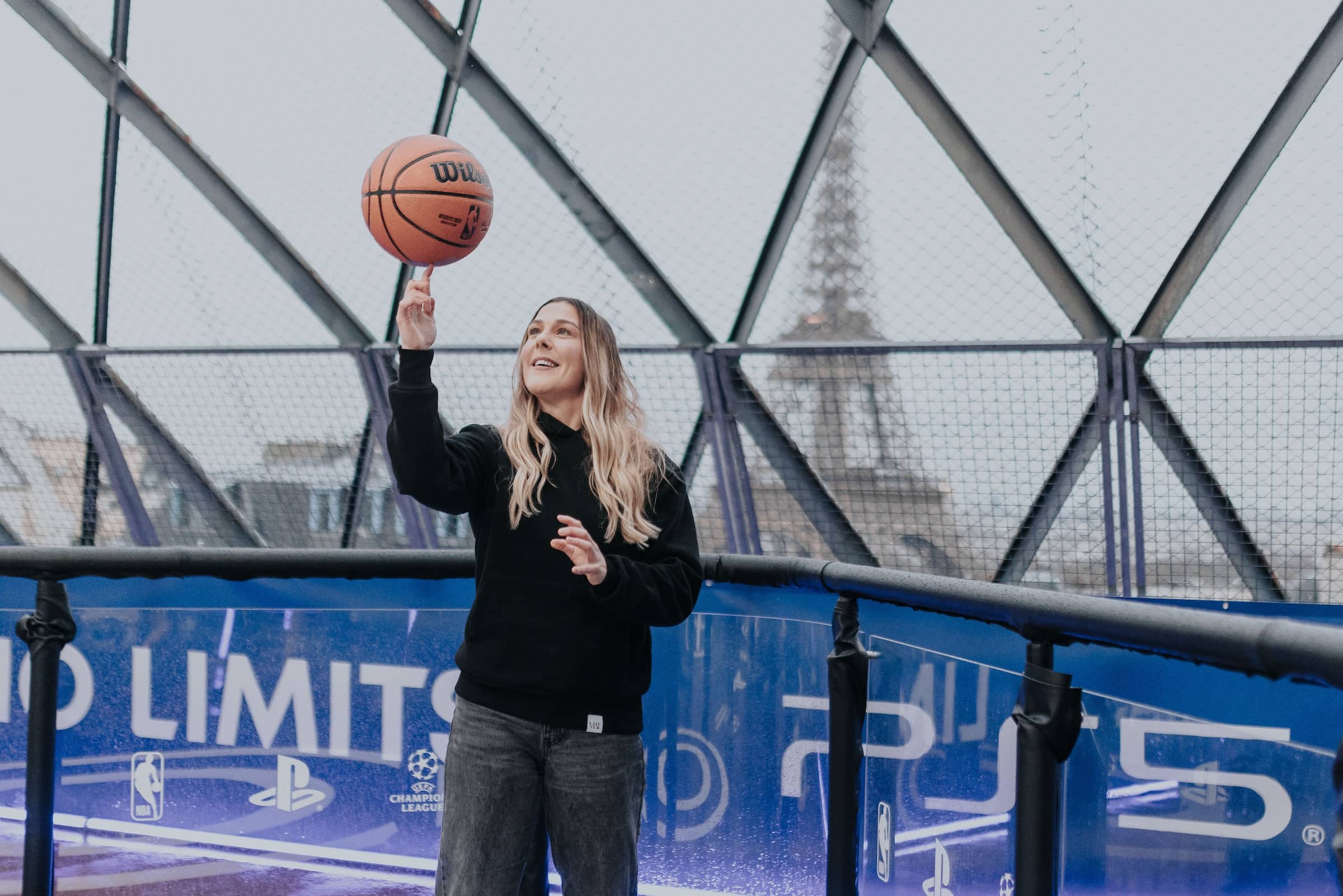 England goalkeeper, Mary Earps at the PlayStation Crossover Concept Court event in Paris