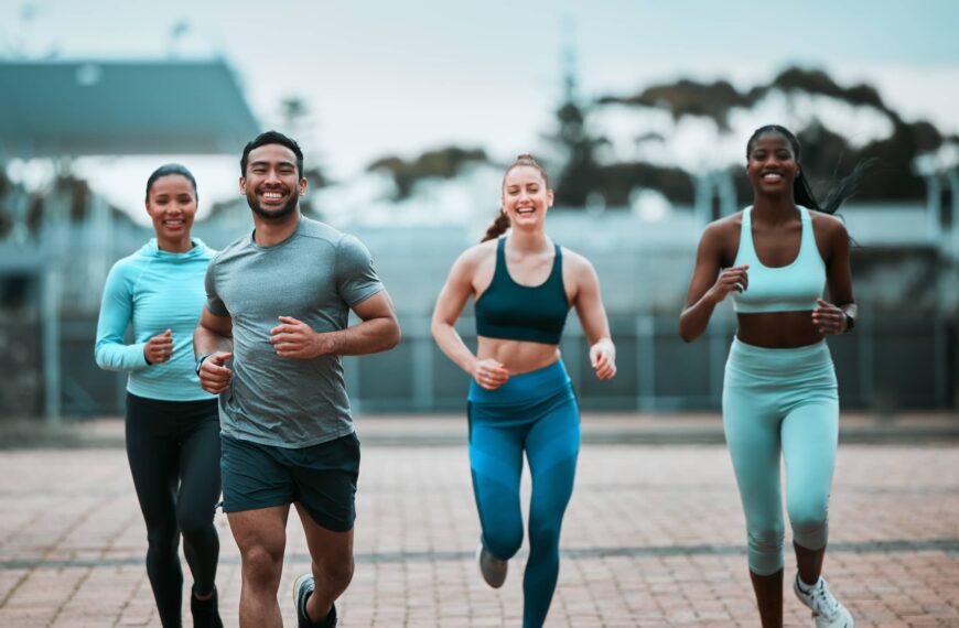 Race for training, fitness and health with wellness and smile