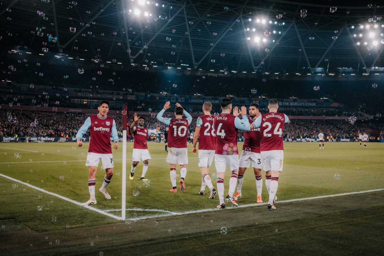 West Ham Players Celebrate