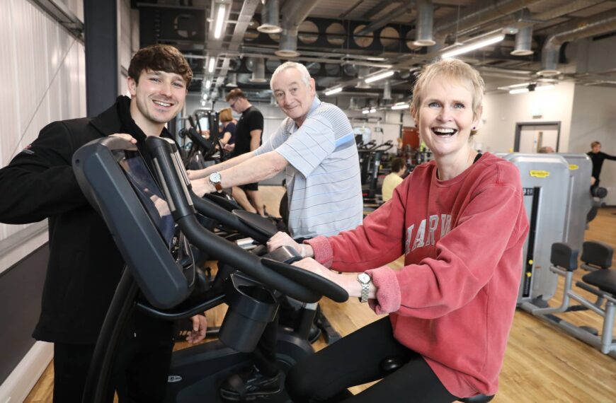 P4C instructor Jack Worsley with patients Edward Varley and Catherine Dalton