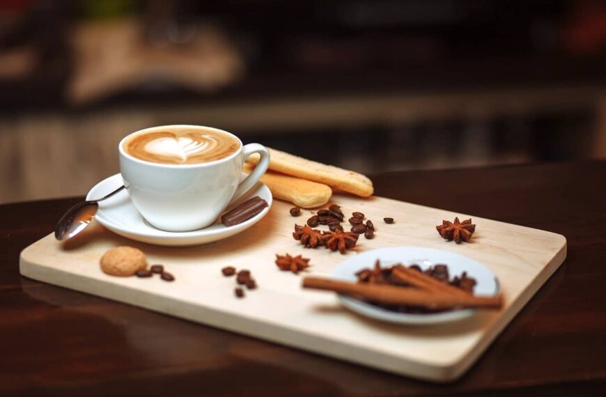 Coffee cup on table