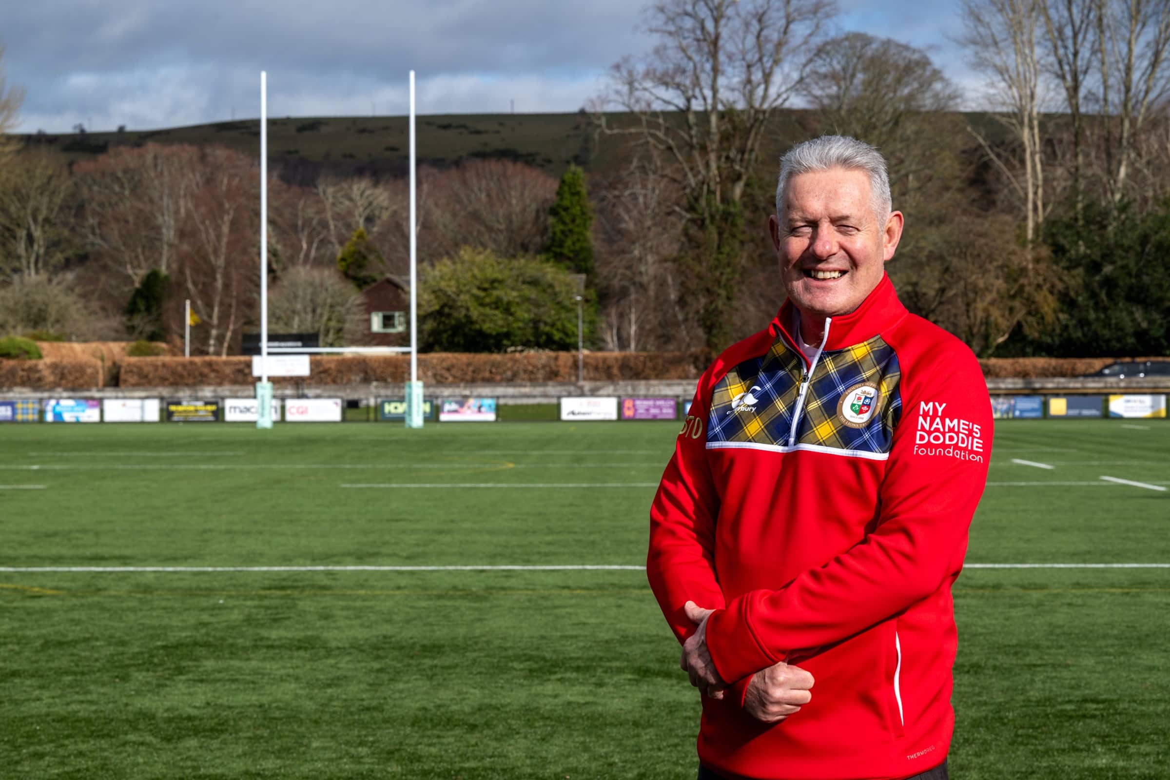 Scotland and Lions legend Gavin Hastings supports Canterbury of New Zealand, My Name’5 Doddie Foundation and The British & Irish Lions' kit launch ahead of The British & Irish Lions 2025 tour.