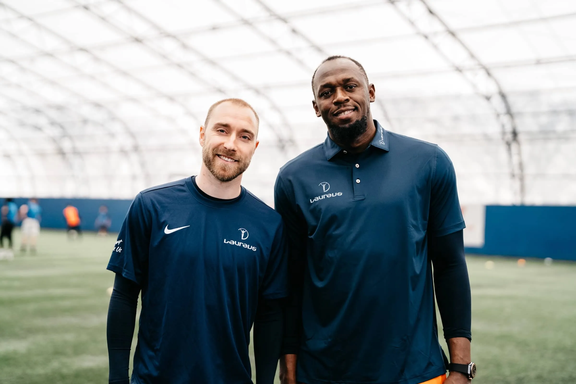 Usain Bolt & Christian Eriksen team up for Laureus Sport for Good visit in Manchester at Street League