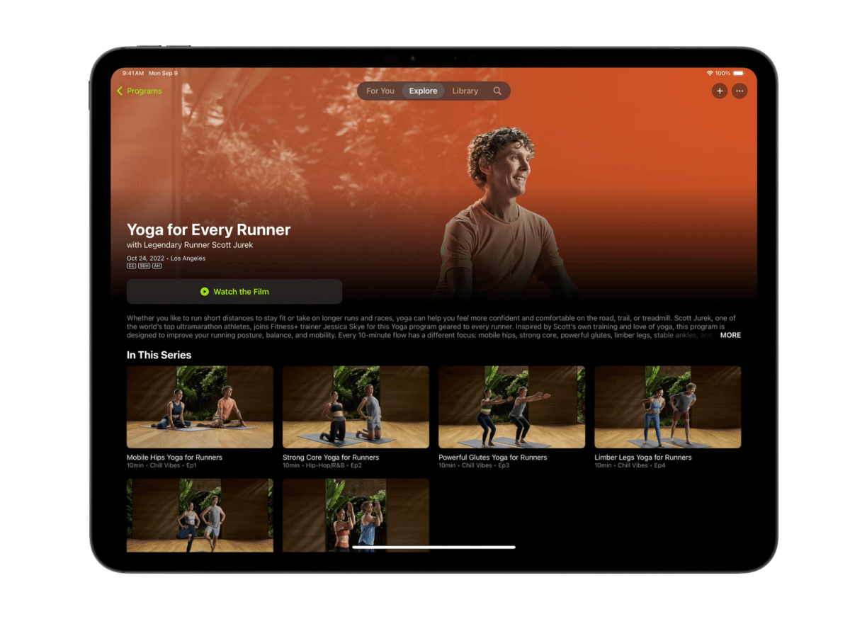 Apple-iPad-Pro-M4-Fitness+ Program-Yoga For Every Runner
