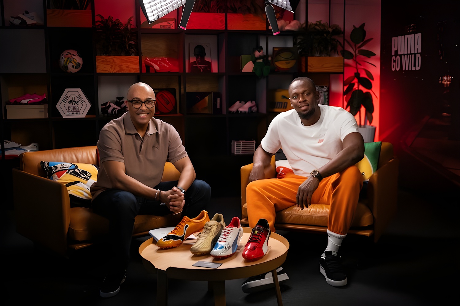 Colin Jackson and Usain Bolt