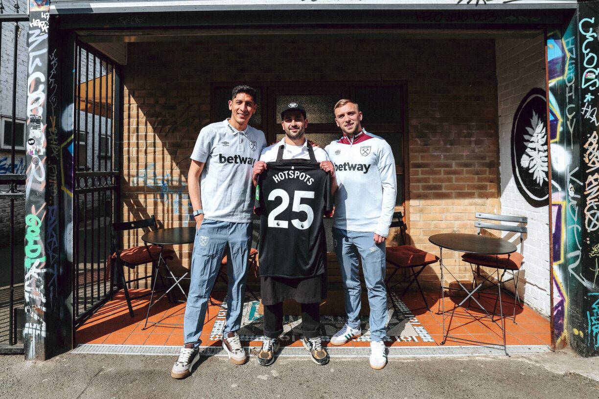 Edson Álvarez and Jarrod Bowen at Hackney Wick’s Lucias