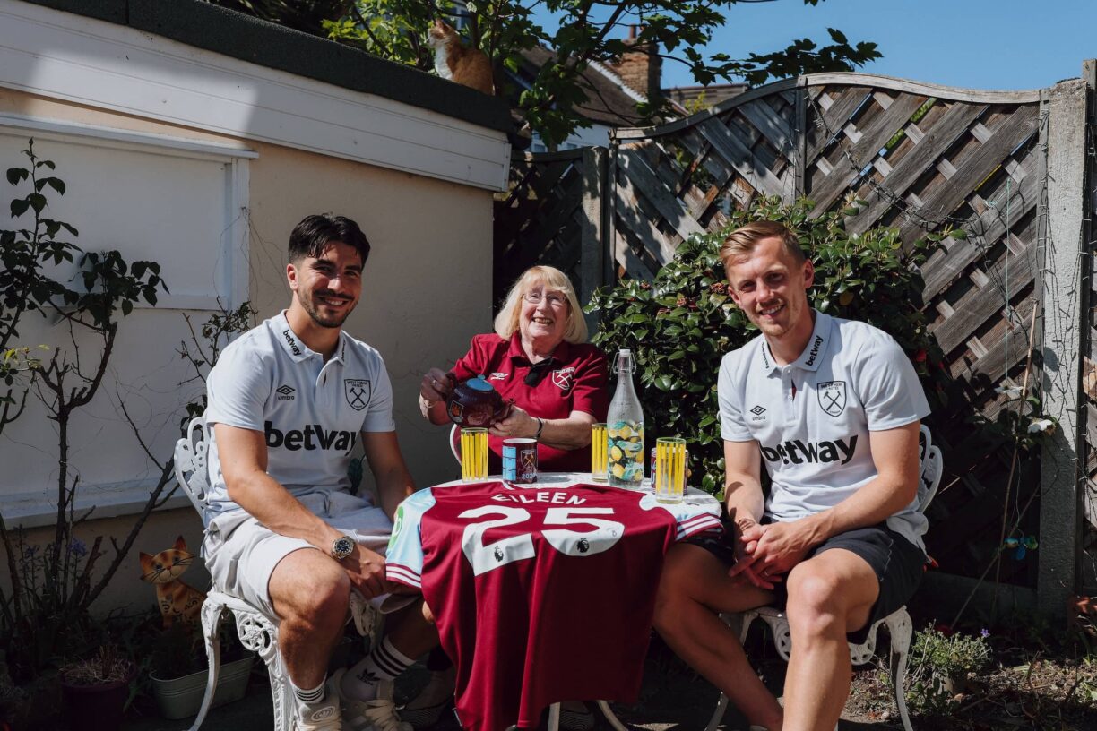 James Ward Prowse and Carlos Soler Visit West Ham Fan Eileen