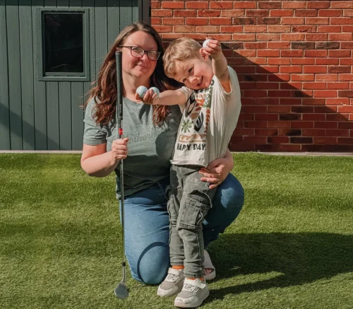 Lanie Bayliss and son Fletcher