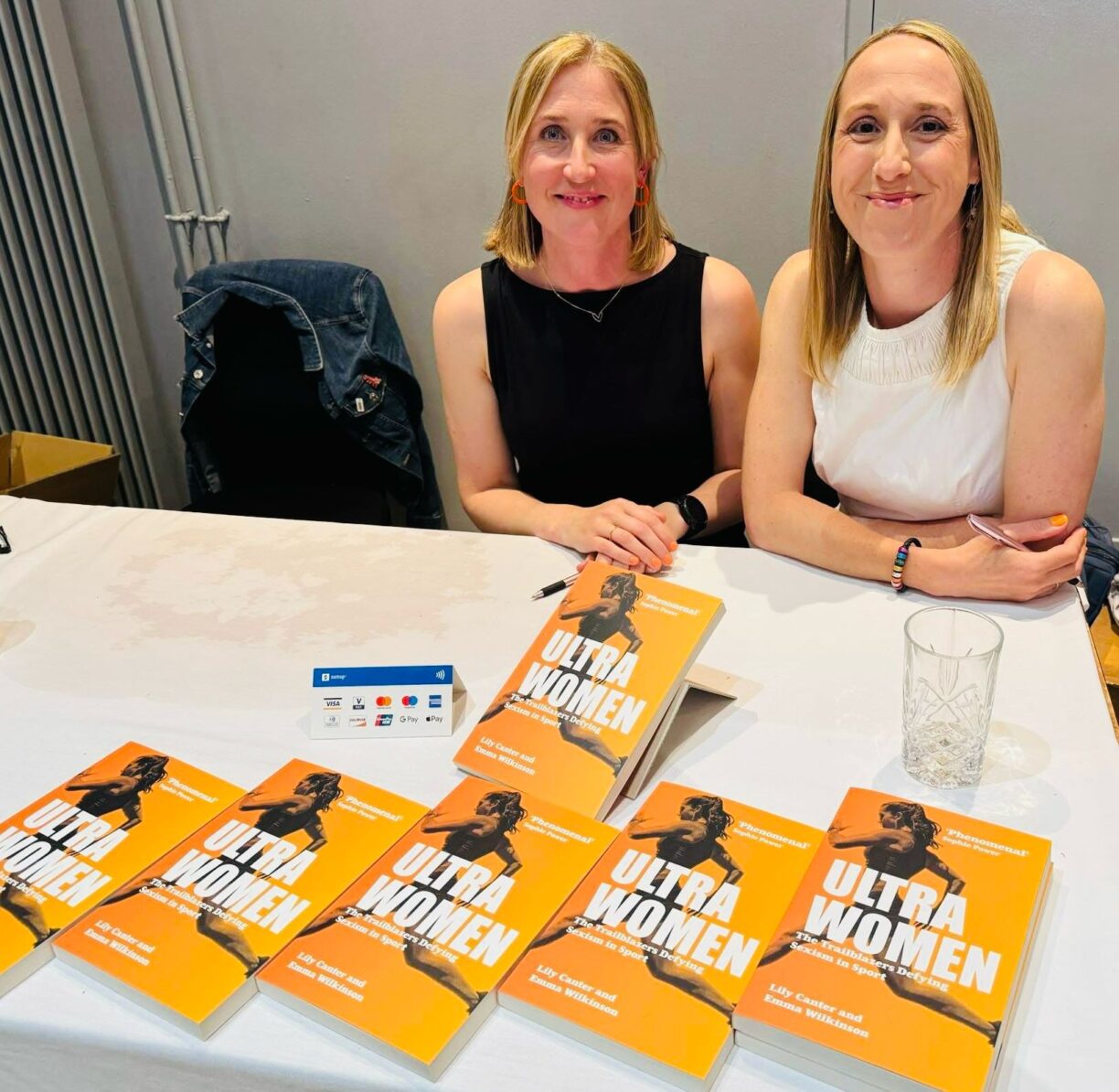 Lily Canter and Emma Wilkinson with the Ultra Women Books