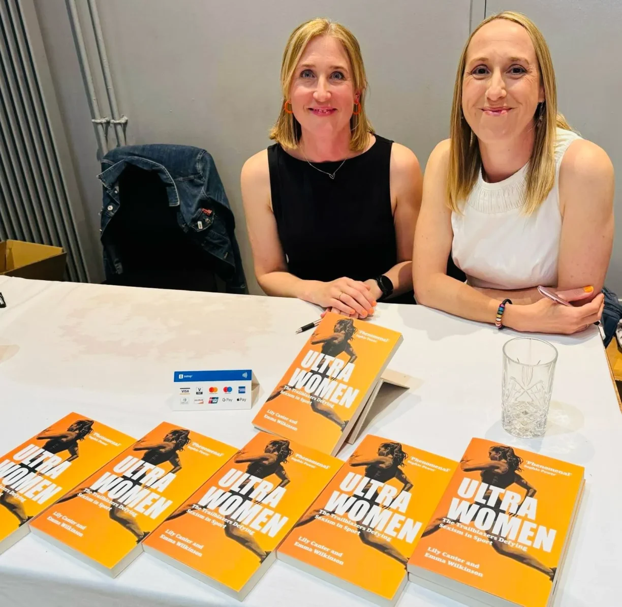 Lily Canter and Emma Wilkinson with the Ultra Women Books