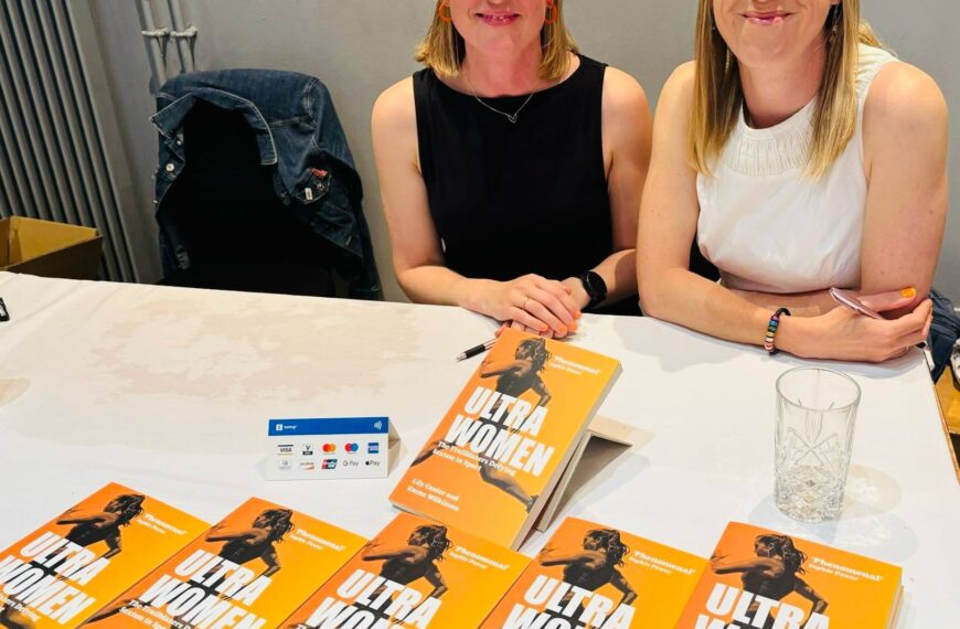 Lily Canter and Emma Wilkinson with the Ultra Women Books