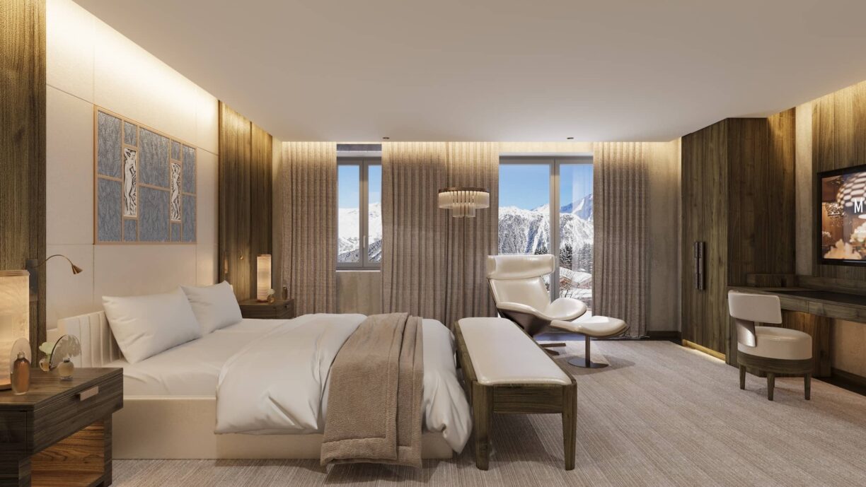 Maya Hotel Courchevel - Lalique Suite- Master Bedroom
