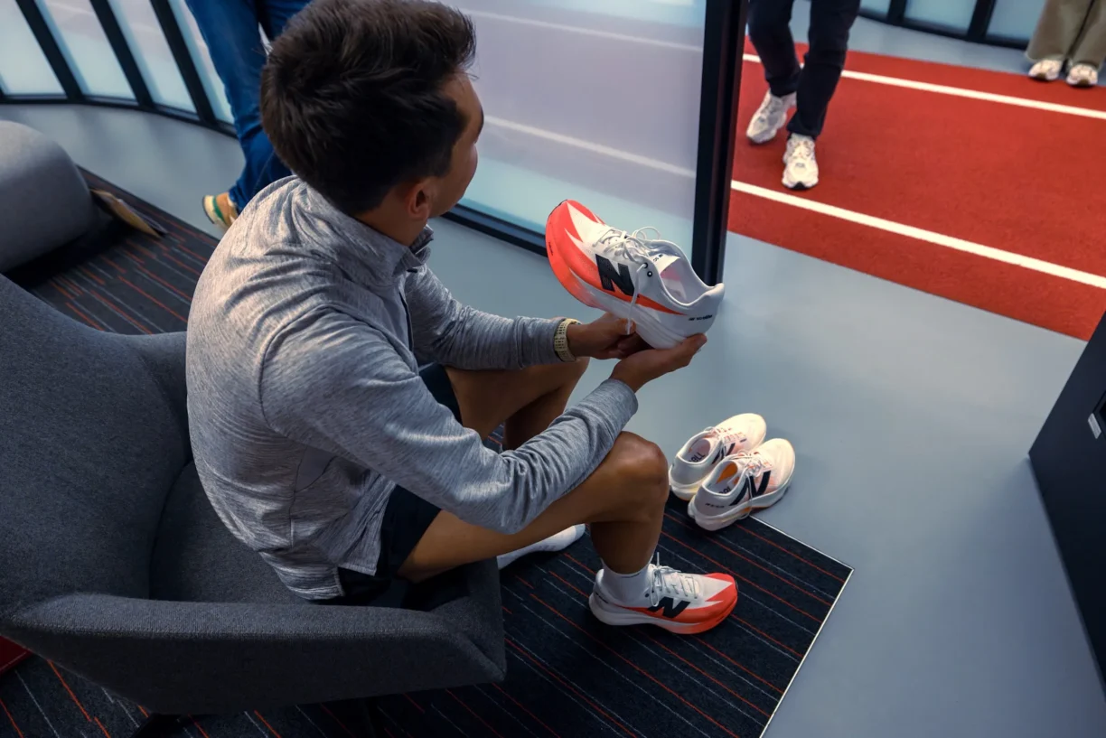 New Balance Alex Yee Looking at the FuelCell SuperComp Elite v5