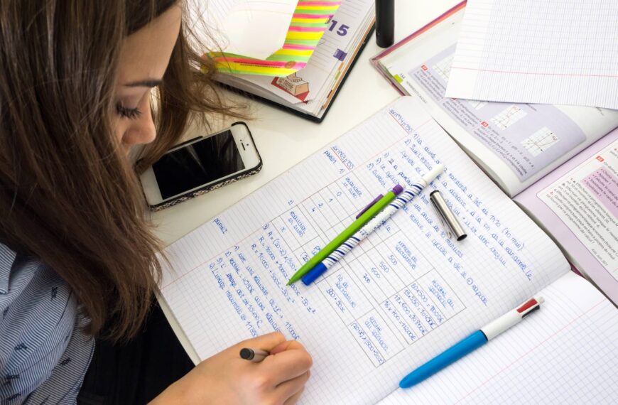 Student revising