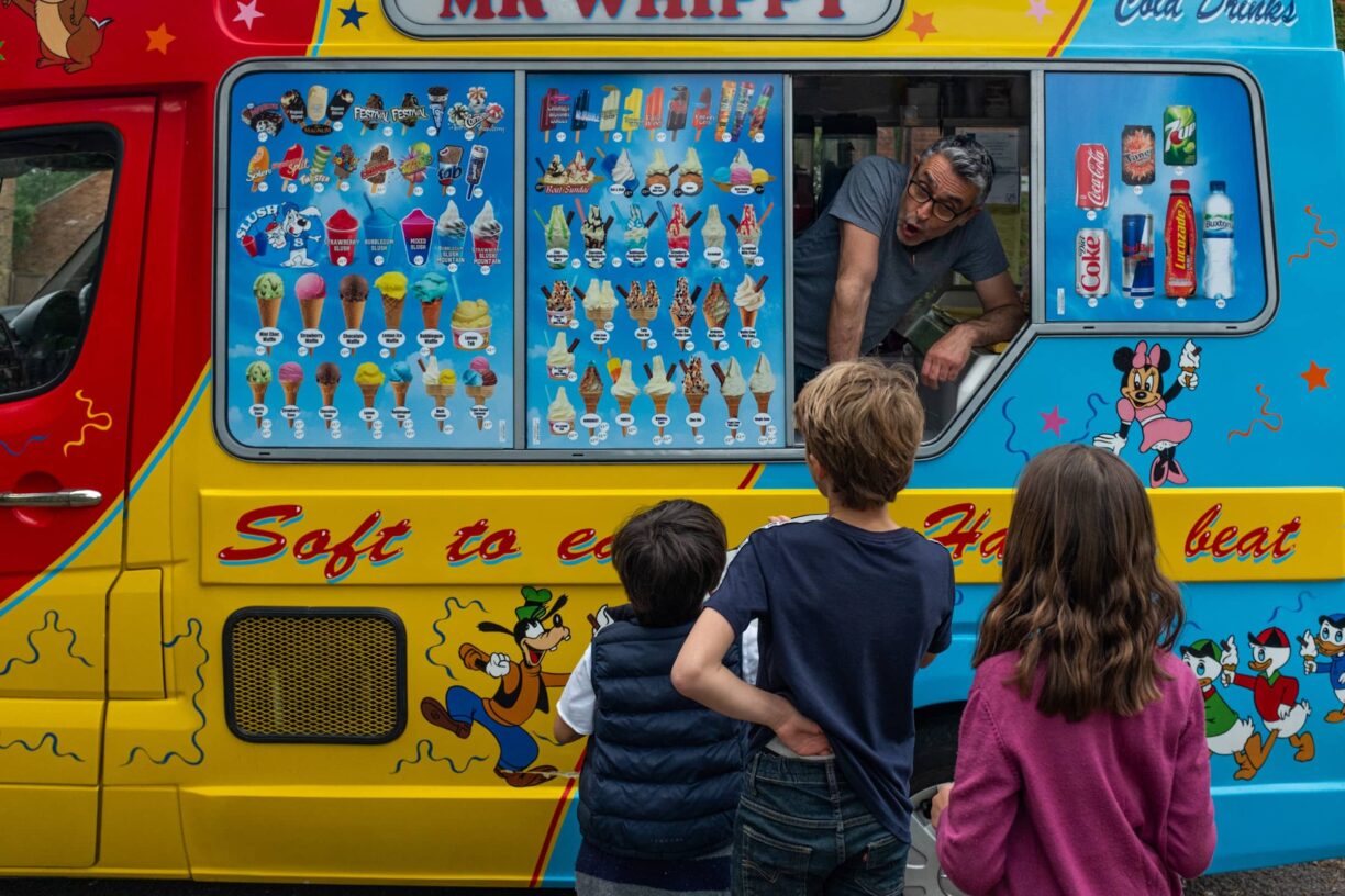 The sound of the ice cream van