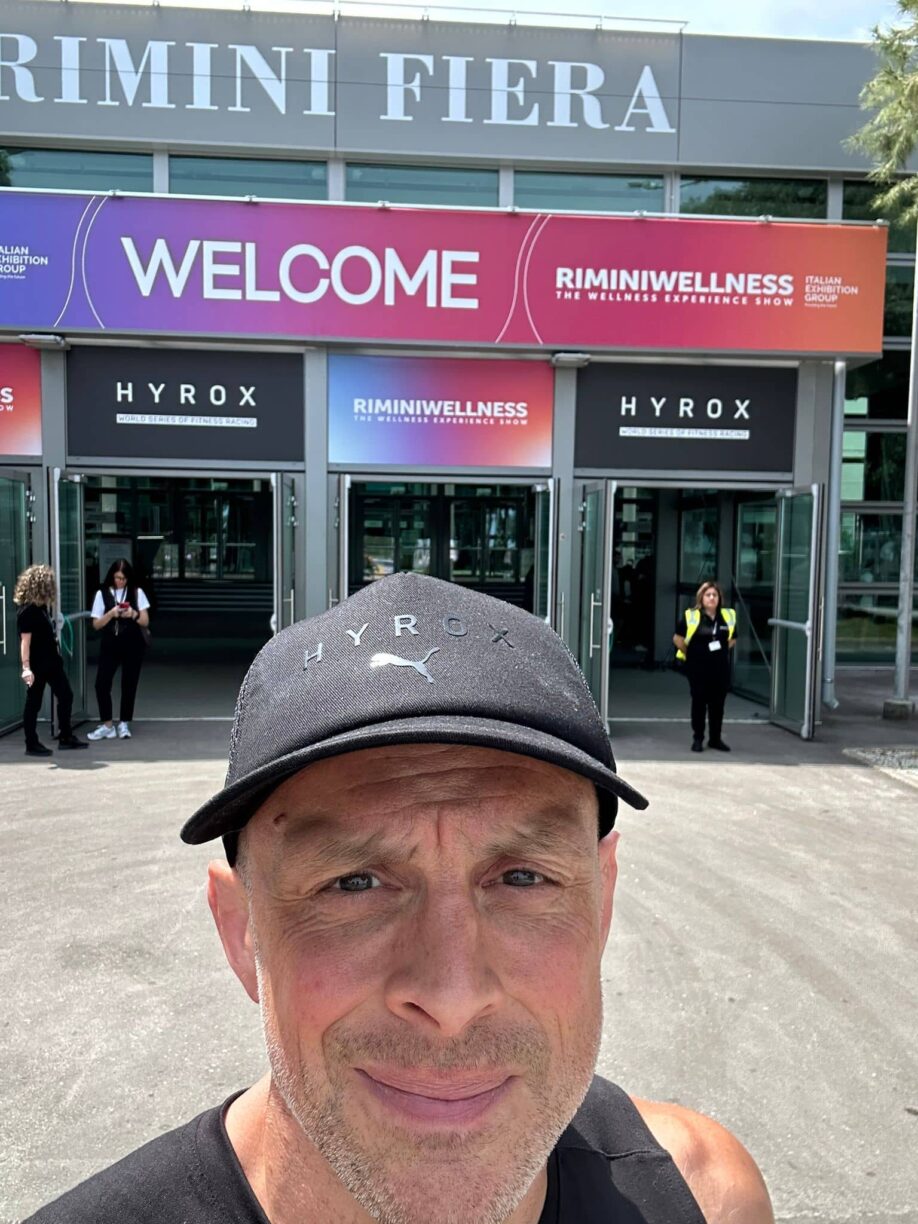 Ben Court outside Rimini Fiera before the Hyrox Event