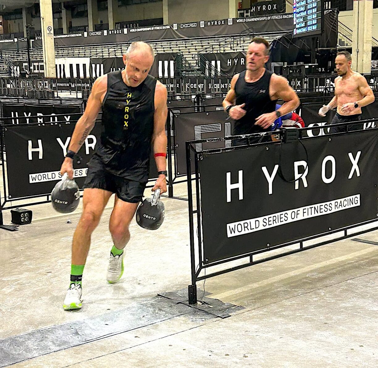 Ben Court races with Kettlebells
