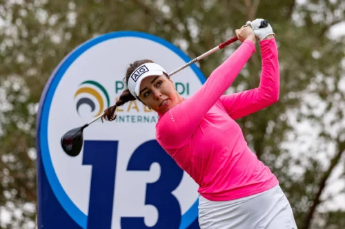Georgia Hall pictured at the PIF Saudi Ladies International at Riyadh Golf Club