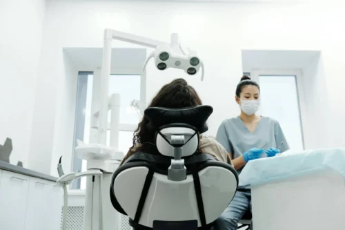 Patient in dentist chair