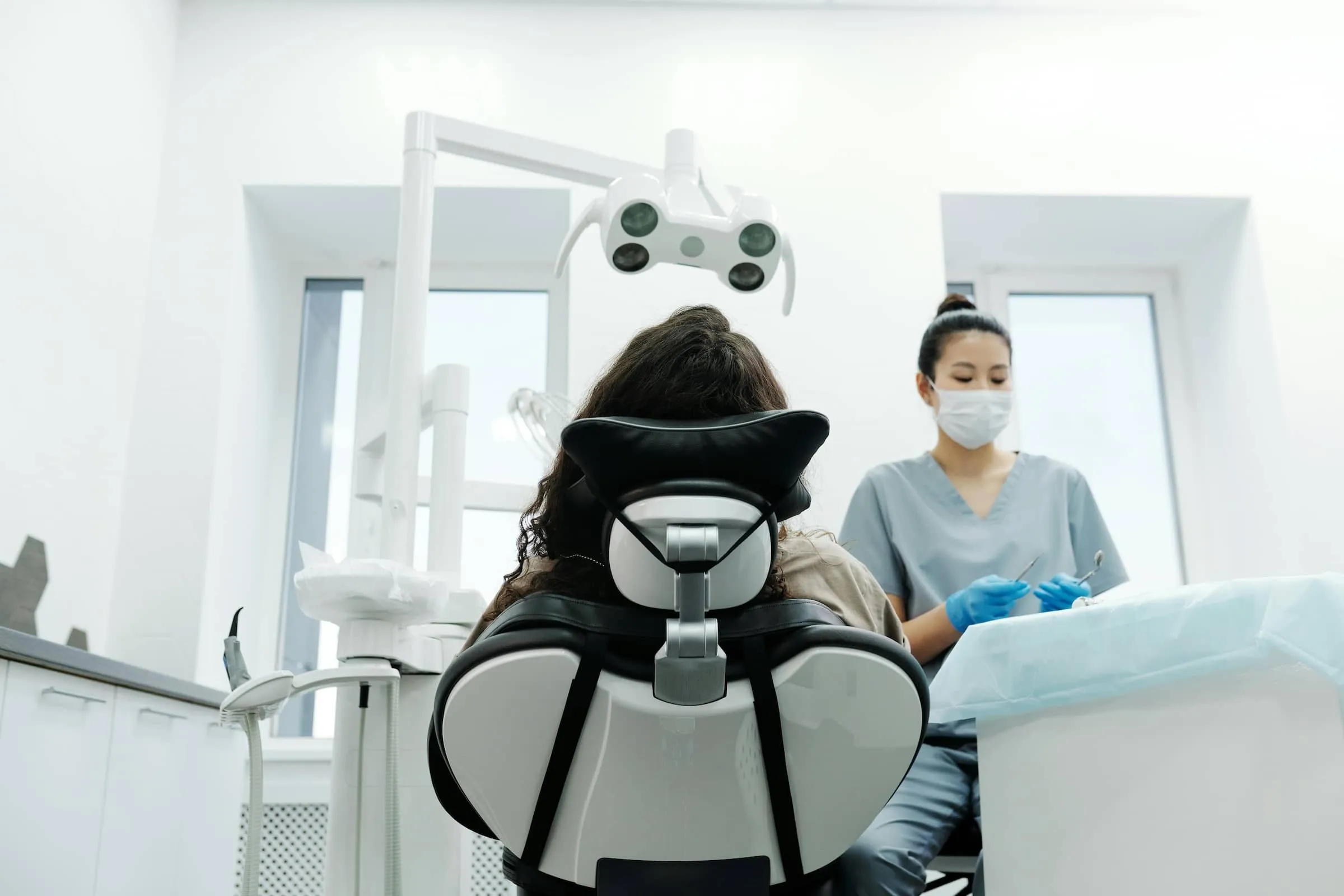 Patient in dentist chair