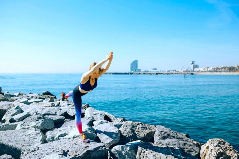 Person doing Yoga in Barcelona