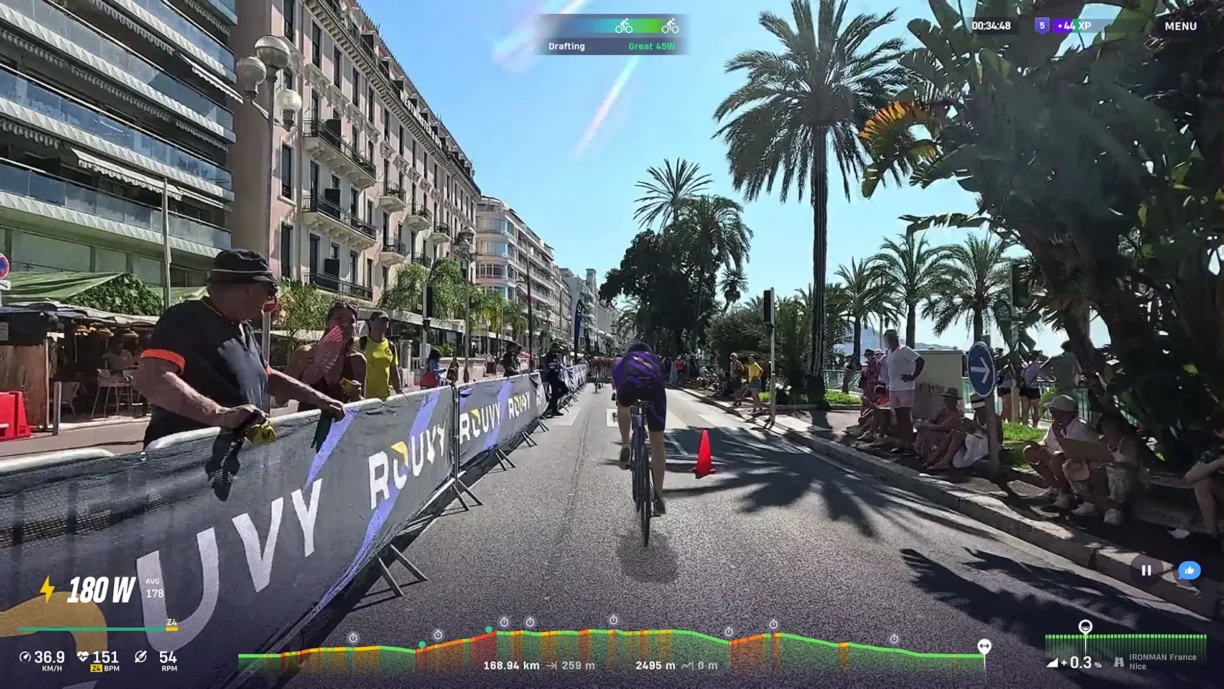 ROUVY - Ironman Nice course - finish
