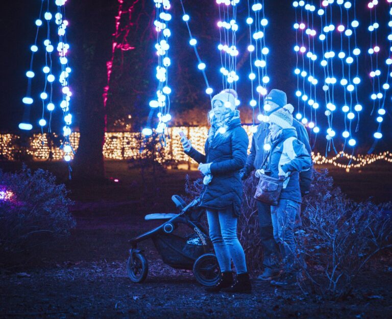 Family Visiting the Luminate Christmas Lights