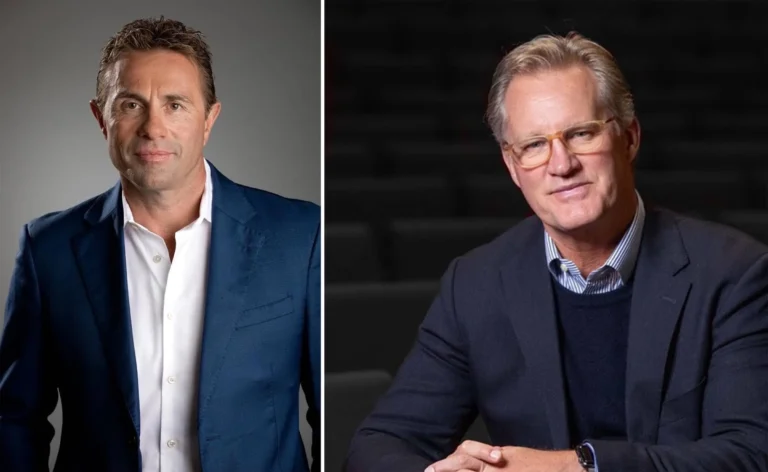 Michael Lynagh and All Blacks great Justin Marshall