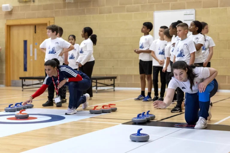 Young People Play Curling