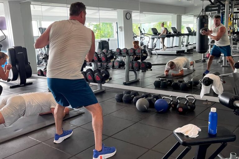 People working out in the gym