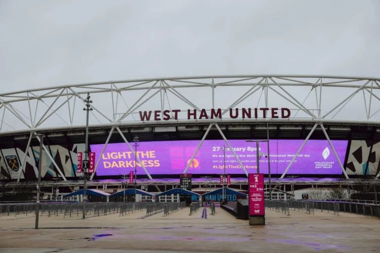 West Ham’s Stadium Glows for Holocaust Memorial Day