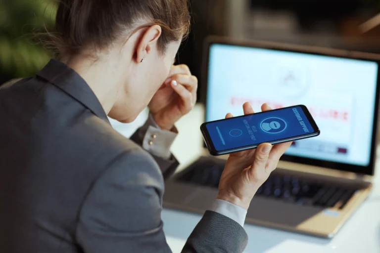 Business person calling support