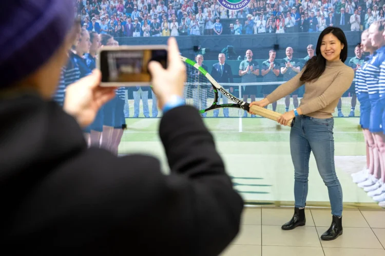 Local families and community guests enjoy activities during Community Open Weekend at The All England Lawn Tennis Club, Wimbledon.