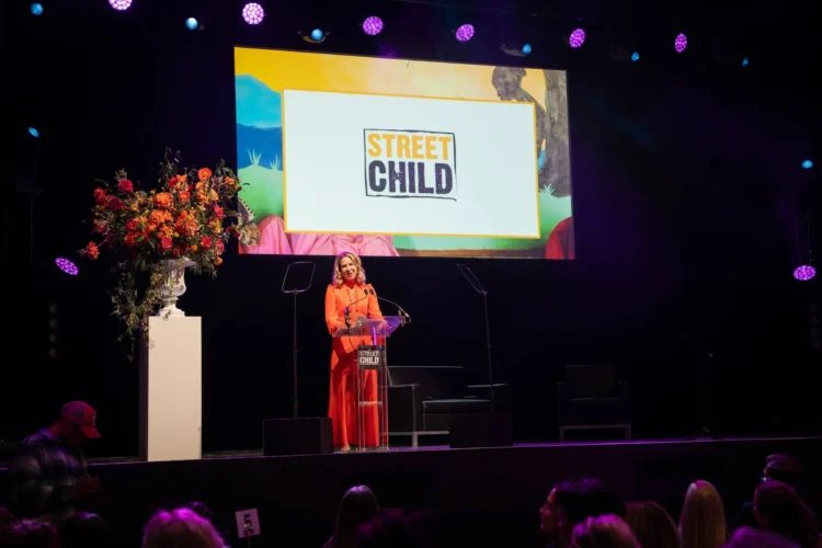 Claire Sweeney Presents at Street Child Event