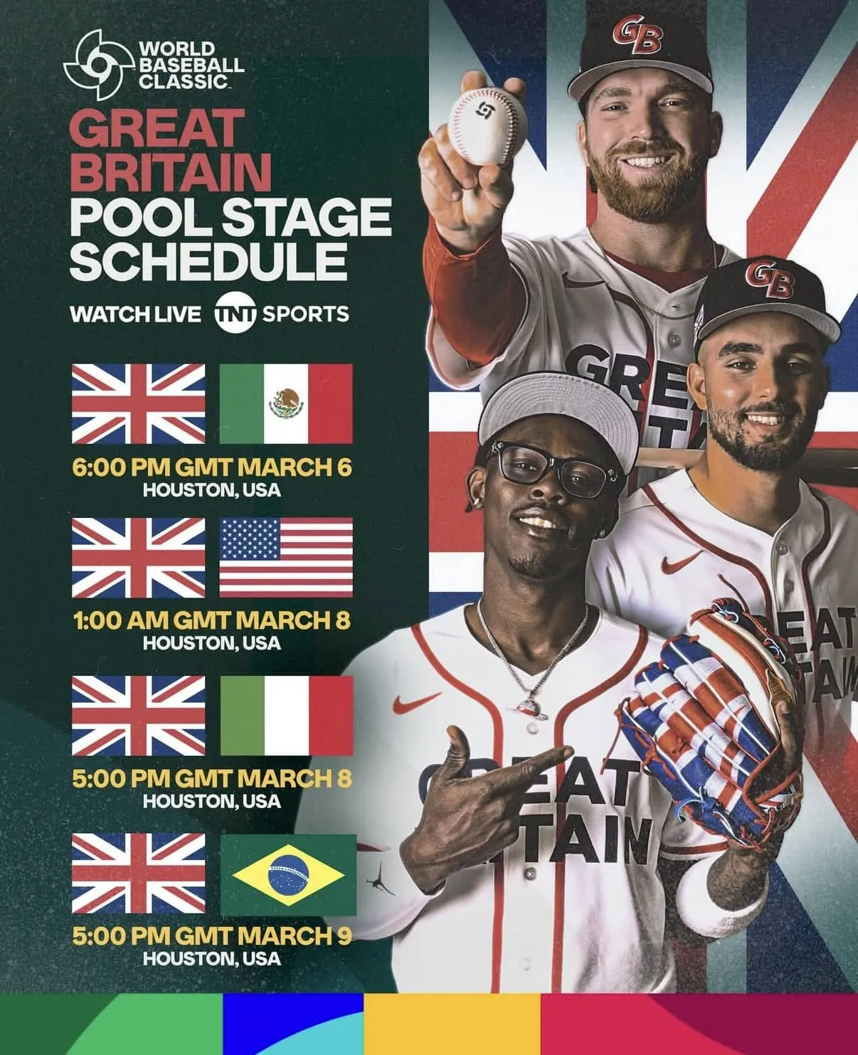 Great Britain WBC schedule