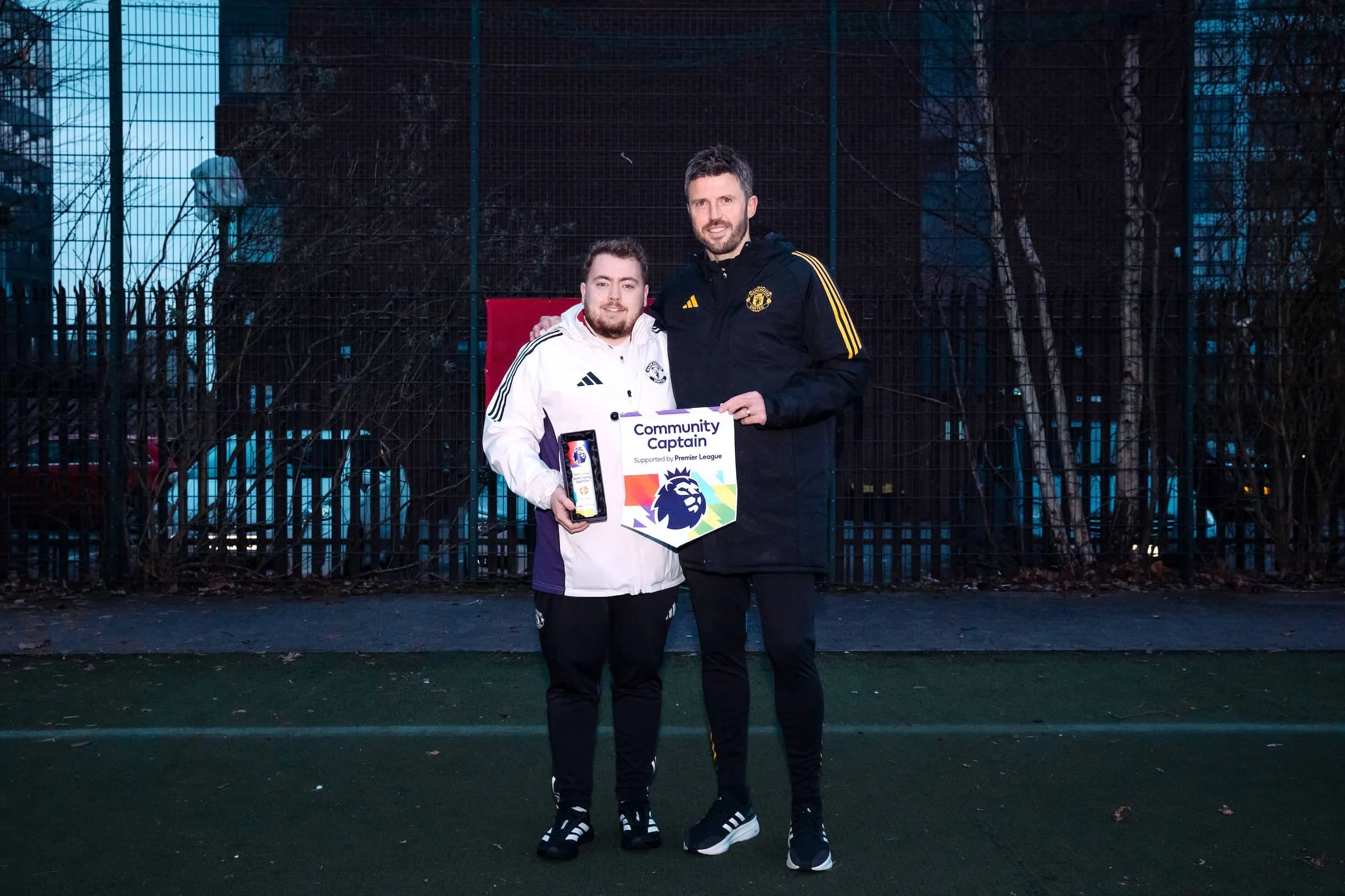 Michael Carrick PL Community Captain Mark Brent